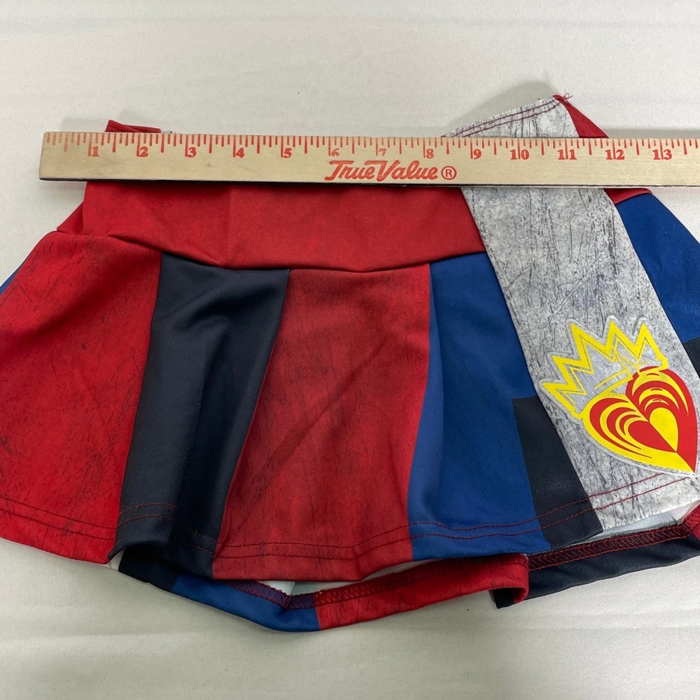 Disney Evie Descendants 3 Piece Red Blue Skirt and Leggings Set Girl's SMALL - Picture 14 of 16